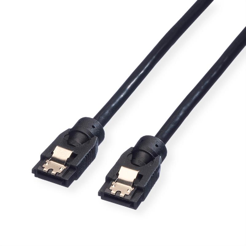 ROLINE Câble interne SATA 6.0 Gbit/s pour disques durs, avec attache, 0,5 m_0