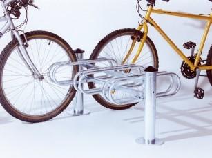 Support vélos Mercure 3 places - Double face - Tube acier galvanisé et pommeau aluminium - Garantie 3 ans_0