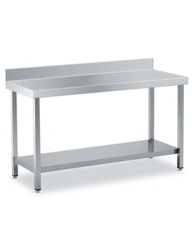 Tables Inox de Travail DISTFORM Premium avec Dosseret et Etagère - Profondeur 900 mm longueur 1200 mm - QM190120_0