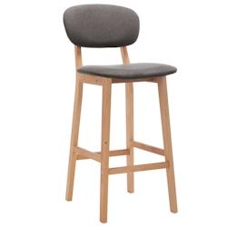 VidaXL Tabourets De Bar Lot De 2 Gris Clair Tissu - gris 289367_0