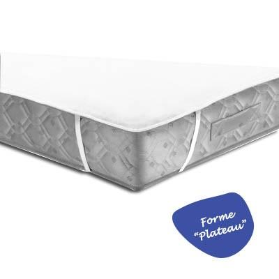 Protège-matelas forme plateau 140x190 - Molleton gratté deux faces - Réf. Lcal140_0