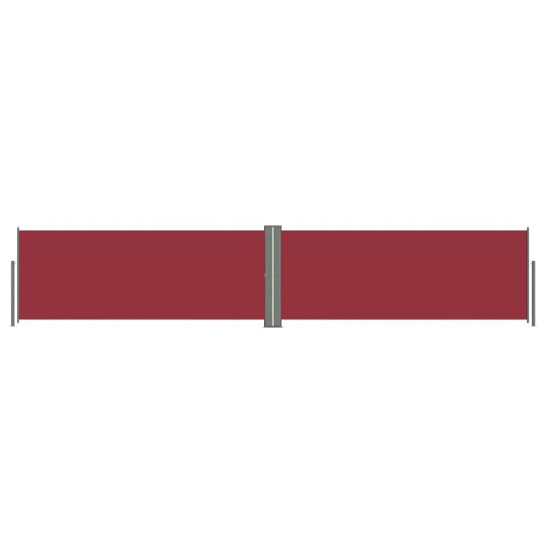 AUVENT PARAVENT STORE BRISE-VUE LATÉRAL RÉTRACTABLE DE PATIO JARDIN TERRASSE BALCON PROTECTION VISUELLE ÉCRAN 117 X 600 CM ROUGE 02_0007454_0