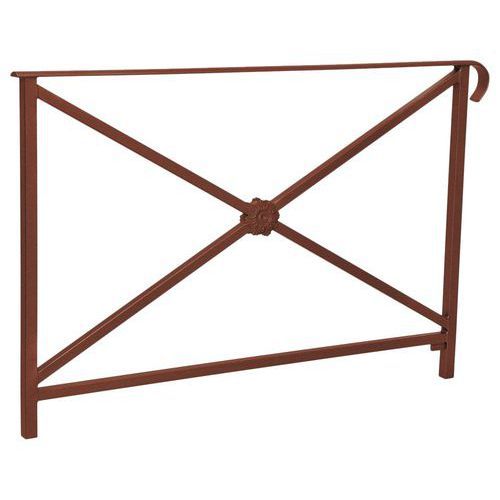 BARRIÈRE HÉRITAGE ROSACE 1.50 M SIMPLE CROSSE ASPECT CORTEN - PROCITY
