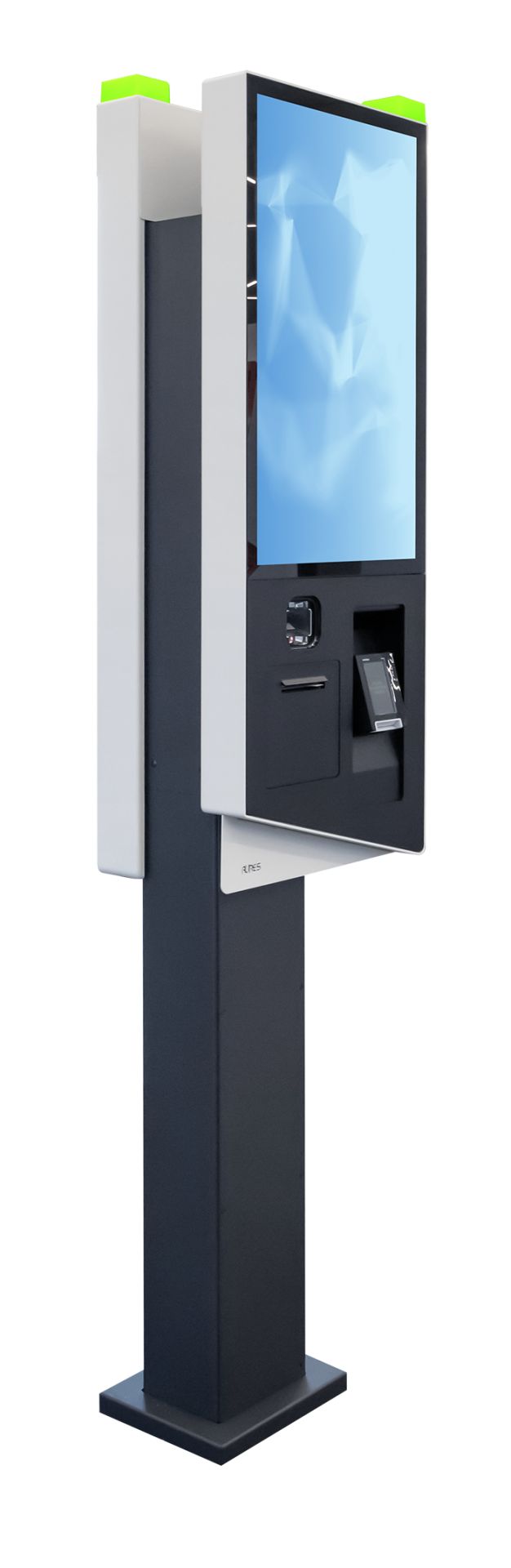 Borne de commande tactile interactive et multifonction - AURES KOMET - écran 27’’ portrait, imprimante, terminal de paiement et scanner 2D_0