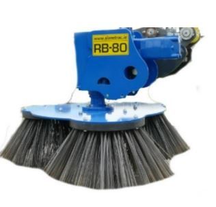 Brosse de désherbage hydraulique Slanetrac RB80 pour pelle