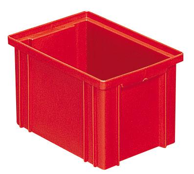 Caisse plastique gerbable rouge - 3.6 litres - gamme CP - Dimensions compactes_0