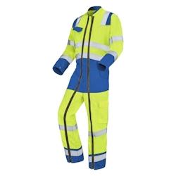 Cepovett - Combinaison avec 2 Zip Fluo Safe XP Jaune / Bleu Taille XS - XS jaune 3603624997670_0