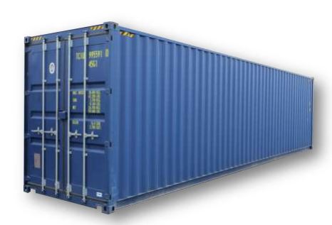 Containers maritimes standards - 40 pieds dry - Dimensions extérieures et intérieures détaillées_0