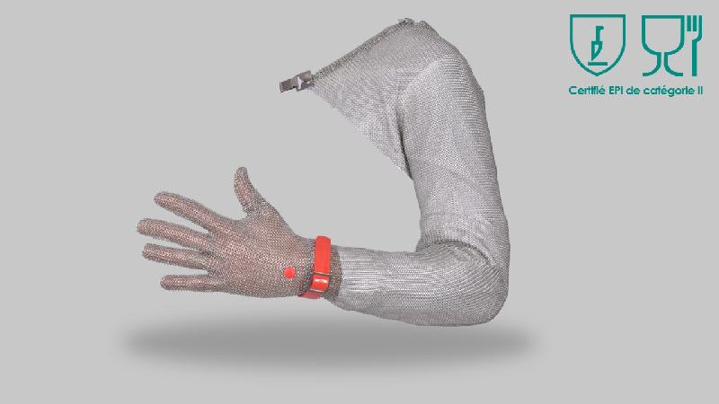 Gants épaule cotte de maille inox agro-alimentaire GCM fabriqués en France - GCMSGINX-MN06/GME_0