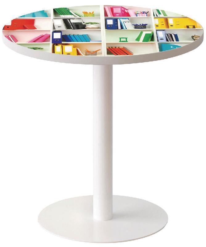 GUÉRIDON BAS EASY OFFICE PIED MÉTAL Ø 60 CM PLATEAU COLORIS DÉCOR BUREAU - MANUTAN COLLECTIVITÉS