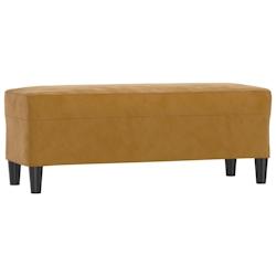 Helloshop26 - Banc banquette 100 x 35 x 41 cm velours marron 02_0010613 - 3000584347765_0