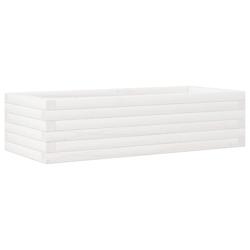 Helloshop26 - Jardinière bac lit surélevé plantes fleurs terrasse jardin 90 x 40 x 23 cm bois de pin massif blanc 02_0037969 - 3000217646531_0