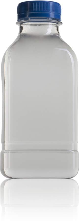 Bouteille en plastique Marta PET 500 ml - Bouche 38/33 à 3 filets - Transparente avec poignée_0