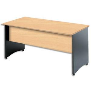 Mt international bureau droit pied panneau mt3 confort - dim : l140 x h76 x p80 cm hêtre anthracite_0