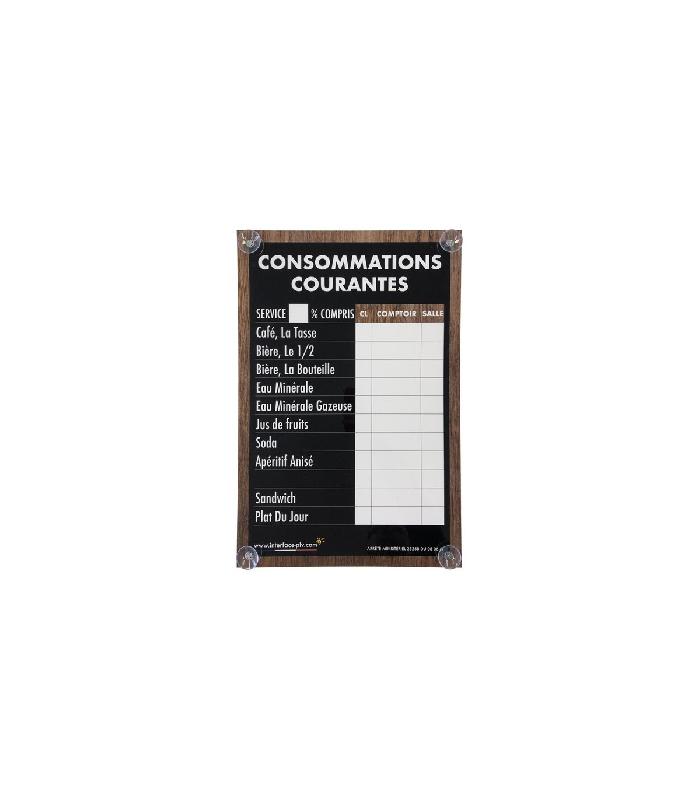Panneau d'affichage traditionnel - 60x40 cm avec fixation ventouses - Référence: REG600-10PV_0