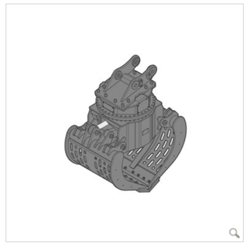 Pince de tri SG 40 - perforated shells - Liebherr - capacité 1,30 à 1,60 m³ - largeur de coupe 1 100 à 1 300 mm_0