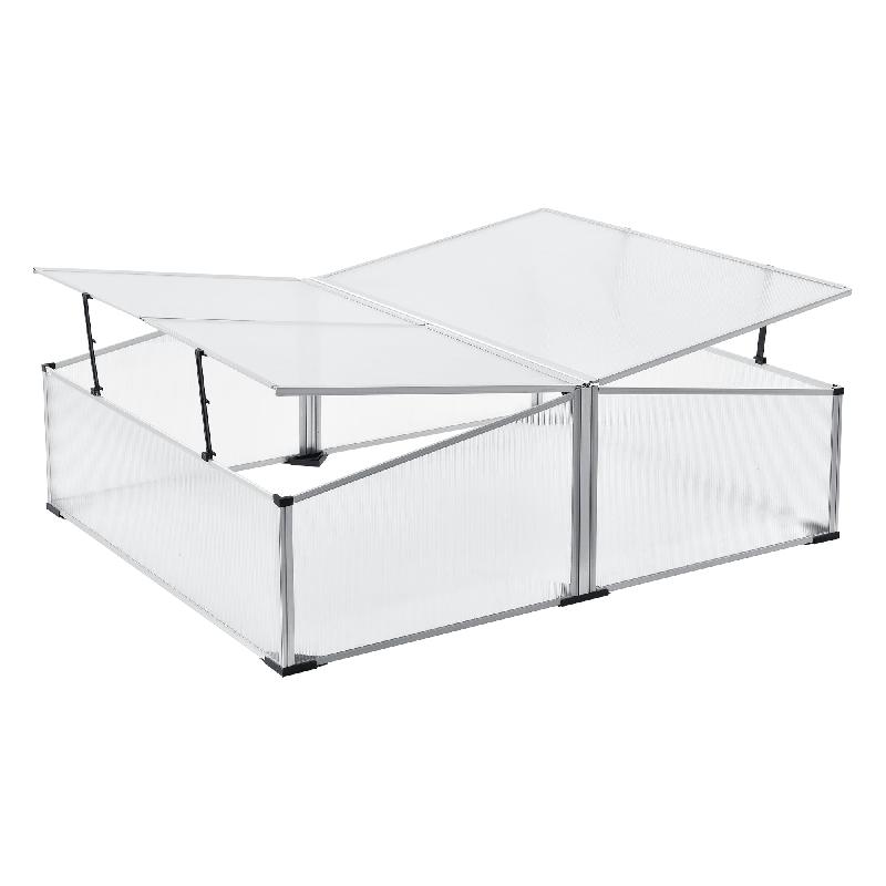 SERRE CHÂSSIS DE JARDIN MOSSEL DOUBLE RELEVABLE 100 X 120 X 40 CM POLYCARBONATE 03_0008268_0