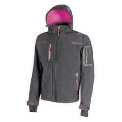 U-Power - Veste Softshell de travail pour femmes gris violet SPACE Gris / Violet Taille L - L gris 8033546443934_0