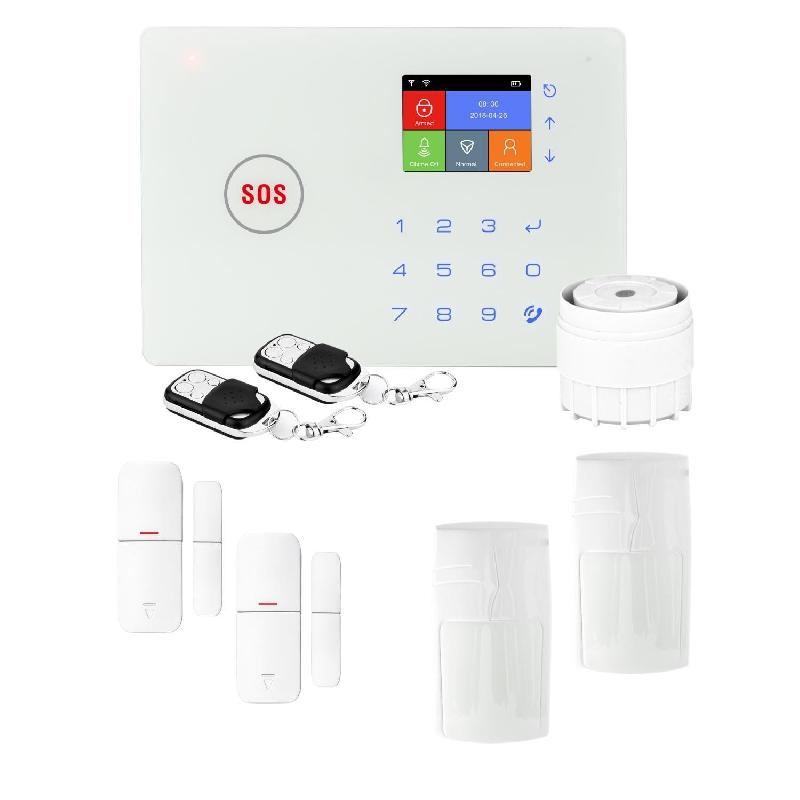 Alarme maison connectée sans fil WIFI et GSM - Amazone - Lifebox - Kit avec détecteurs animaux et sirène intérieure/extérieure_0