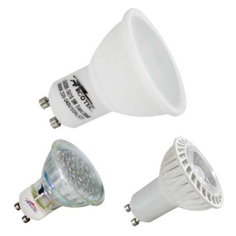 E44-Ampoule mr16 gu5.3 led 3w blanc chaud - 3000°k - 250 lm - 12v - 36° à  3,90 €