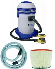 Aspirateur de bureau - Vibra DP125EA - 1400W - Cuve plastique 37L - Raccordement électrique et pneumatique_0