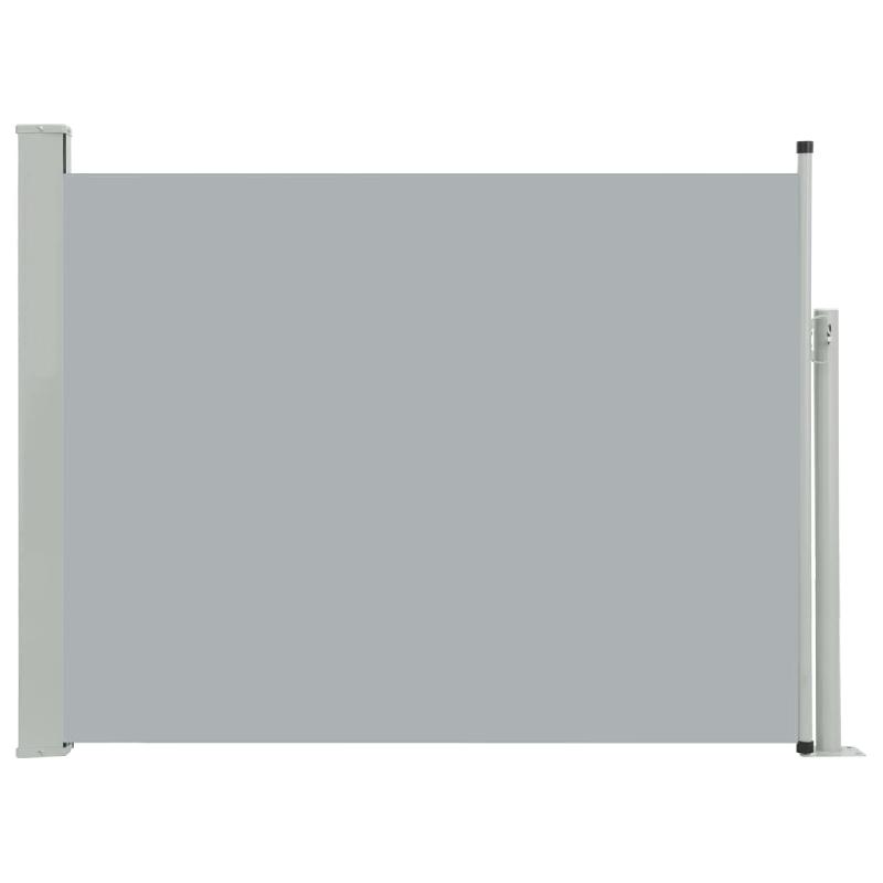 Auvent paravent - Store brise-vue latéral rétractable pour patio, jardin, terrasse ou balcon - 140 x 500 cm - Gris - Référence 02_0007255_0
