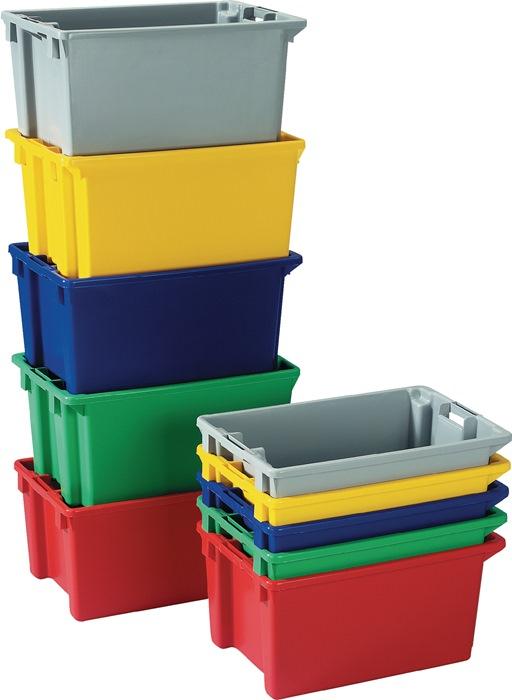 Bac de rangement gerbable-emboîtable PP gris - L300xl200xH150 mm_0