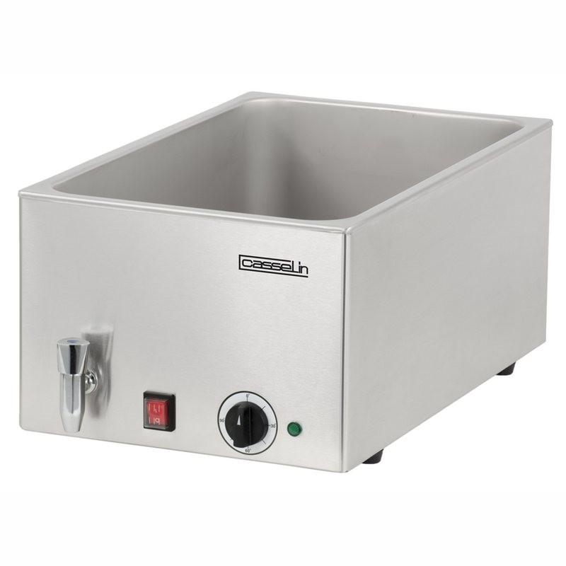 Bain-marie professionnel Casselin CBVM1B avec robinet de vidange et capacité GN 1/1 - Acier inoxydable_0