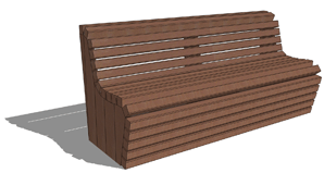 Banc public simple - réf 10.1.180 ou 10.1.240 - 67 cm de profondeur, fixation incluse_0