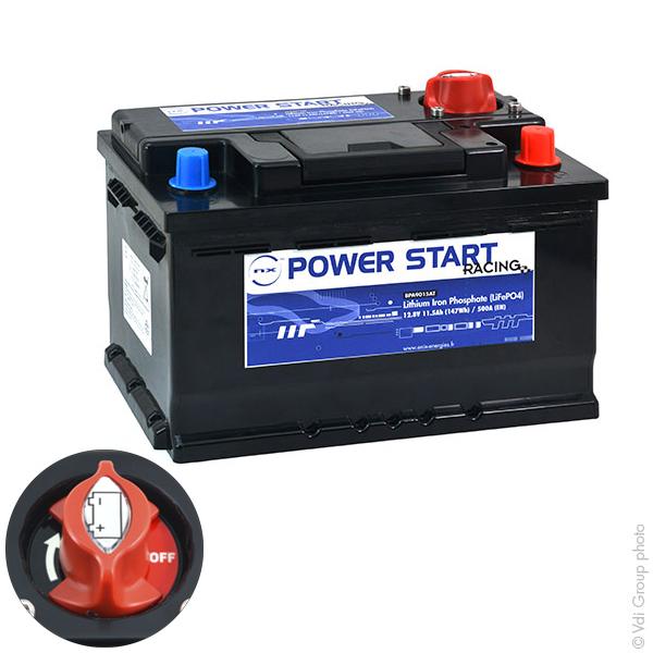 BATTERIE VOITURE LIFEPO4 NX POWER START RACING 12.8V 11.5AH_0