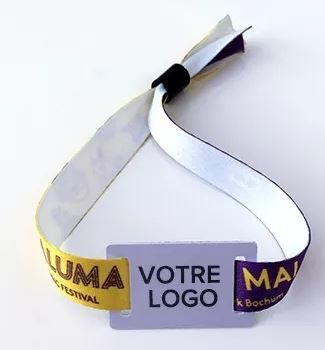 Bracelet RFID en tissu polyester - Europaband - personnalisable avec puce Mifare 1K ou autres options_0