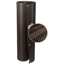 Brise-vue en résine tressée avec oeillets métalliques coloris marron et noir 1 x 3 m Rattan Art - 5908311937174_0