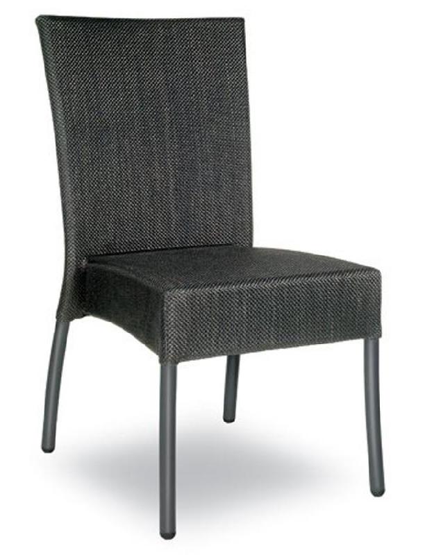 Chaise Ondine - aluminium avec revêtement PVC - coloris vanille, anthracite ou or antique_0