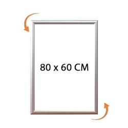 Edimeta Cadre Clic-Clac 80 x 60 cm angles 90° - gris aluminium VAC954_0