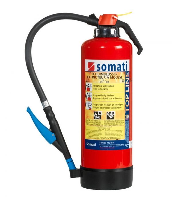 Extincteur portatif à mousse antifreez Topline 9L - Somati FIE - Puissance 27A-233B - Poids total 16,3kg_0