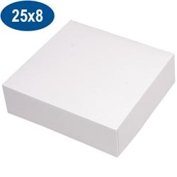 Firplast Boîte pâtissière en carton blanche 250mm x 80mm (x50) - blanc 3104400001135_0