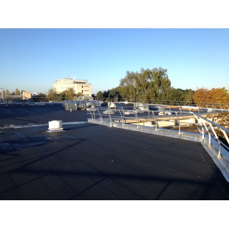 Garde-corps en toiture droite ou inclinée pour la sécurisation de vos travaux - Finition galva aluminium ou laquée._0