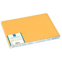 METRO Professional - 500 sets de table jetable en papier satiné gaufré - Format 30X40 cm - Couleur orange - orange 314127MI_0