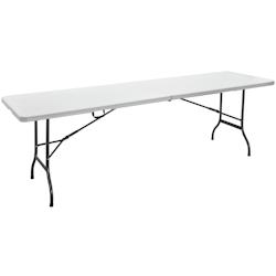 METRO PROFESSIONAL - Table de banquet pliante Pamua en acier et plateau HDPE, 244 x 75 cm, blanc_0