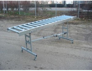 Pieds télescopiques réglables sans outils ASWT - système autoblocant antichute - pour convoyeurs à rouleaux libres_0
