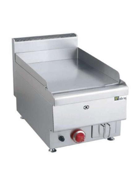Plaque à snacker lisse gaz - JUS-TRG-40 - Inox, 6 kW, fabrication italienne_0