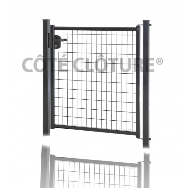 Portillon grillagé Grace en acier - cadre droit avec treillis soudé_0