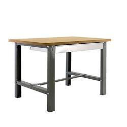 PROREGAL Établi BUFFALO WOOD avec tiroir | HxLxP 87x120x75cm | Capacité de charge 600kg | Gris - gris métal RS45-08_0