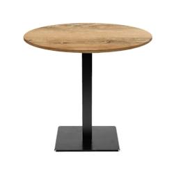 Restootab - Table Ø70cm - modèle Milan chene slovene - marron fonte 3760371518975_0