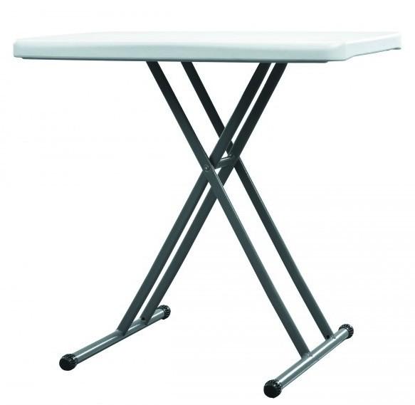 Table pliante en polypropylène - Hauteur réglable - Anti-UV et résistante à l'eau_0