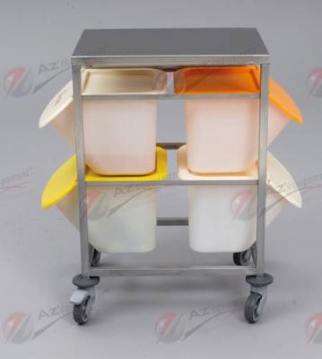 Table échelle inox 2 niveaux - entrée 400 mm - pour conteneurs 15L - Dimensions 460 x 610 x 900 mm - ECH004_0