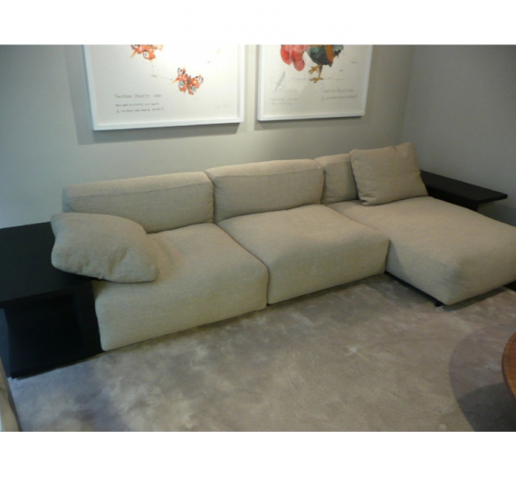 Canapé d'angle Mex Cassina - Design Piero Lissoni - État neuf avec meubles d'appoint_0
