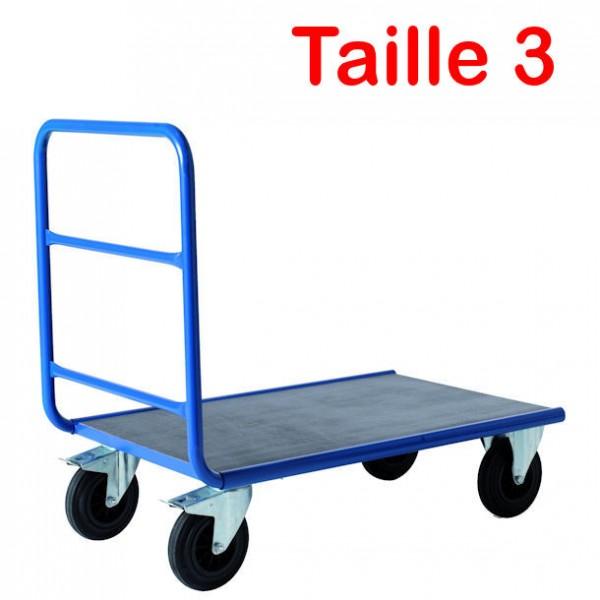 Chariot de manutention Rolléco - 1 dossier tubulaire - 500 kg - Format 1225 x 776 mm_0