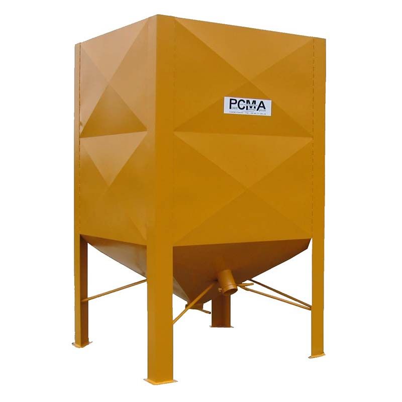 Trémie de stockage à cône droit fixe conçue pour les aliments et céréales 6m³  -  SGV_6 PCMA_0