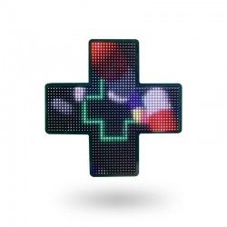 Enseigne pharmacie - Promoplast - Mini croix couleur haute définition 500 - Aluminium laqué - 50,8 cm_0